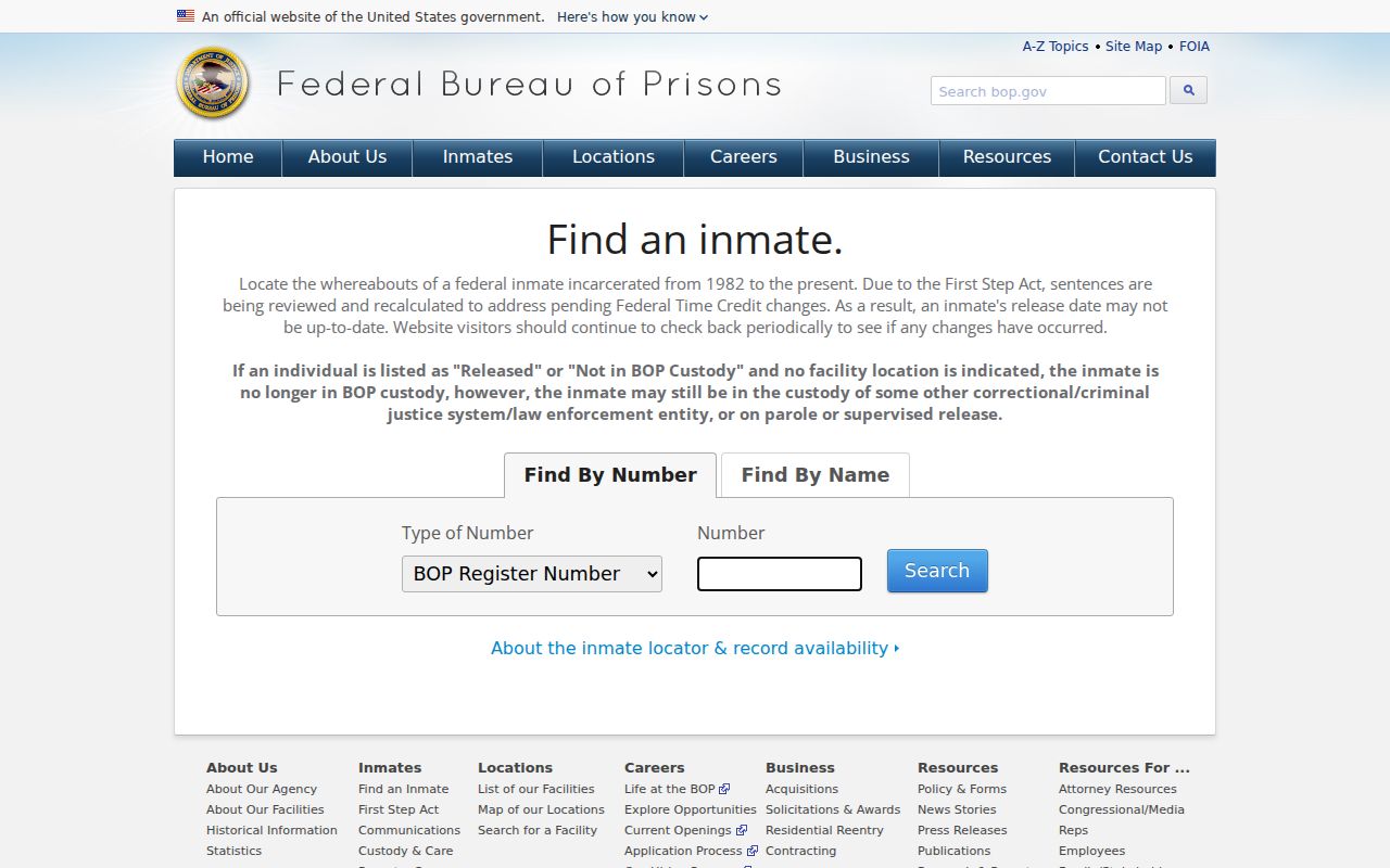 Byrdstown criminal records federal inmate locator